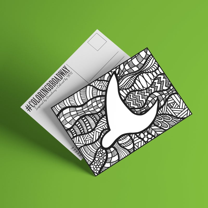 Coloring Broadway - Wicked Inspired Coloring Postcards (Set of 4), Defying Gravity Musical Theater Merchandise, Printed on Matte Card Stock (5â€ x 7â€), Ideal Gift for a Broadway Theater Lover - Image 5